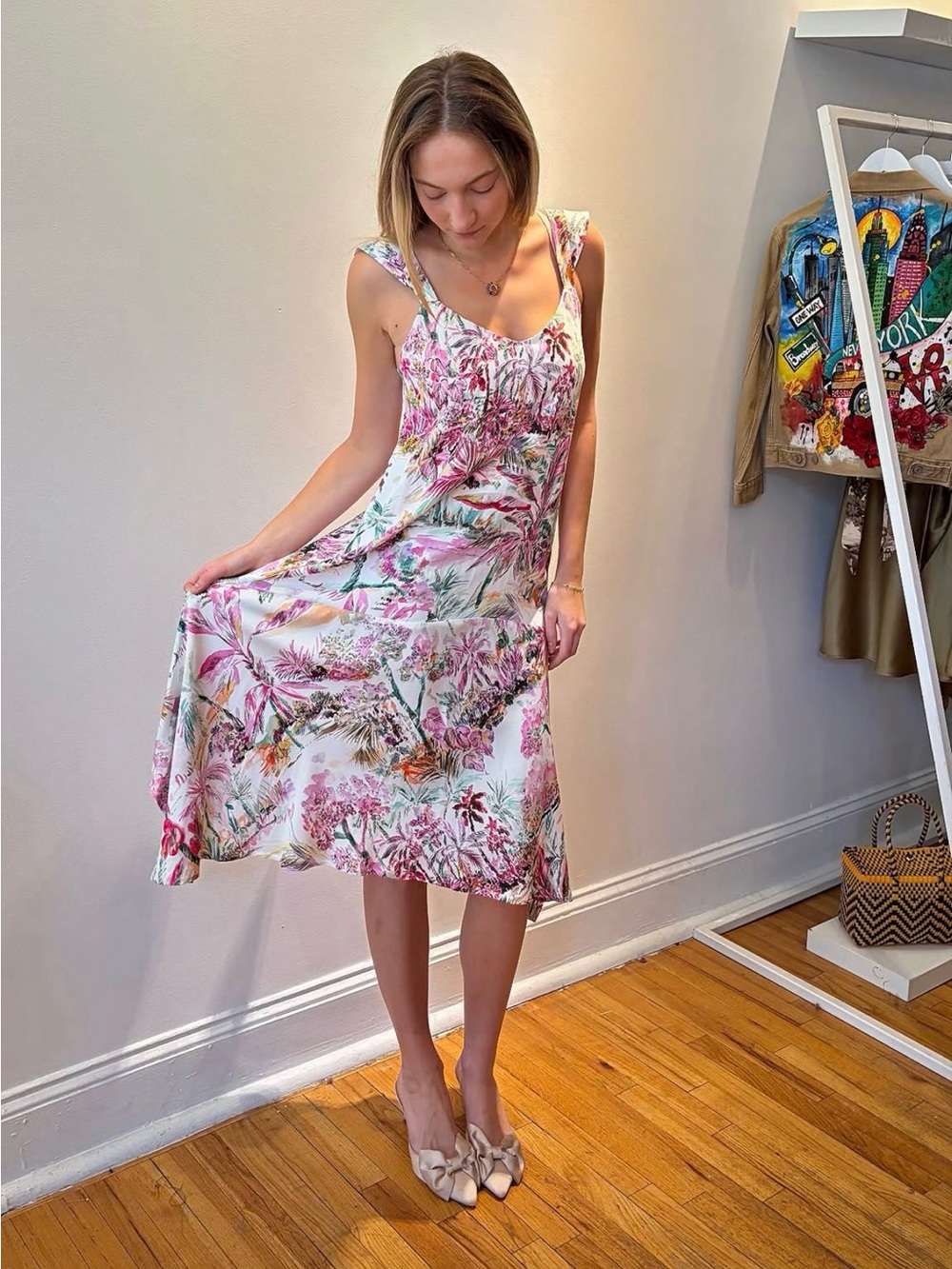 Mirame NYC Bekah Dress Bahamas Print size xs, s, m, l, xl Cotton / Rayon